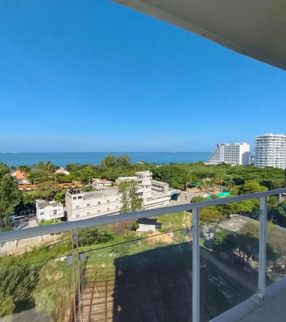 Apto Vista Mar 2 Cuadras Playa, Jaccuzi Bbq Wifi Parqueadero Y Ascensor 7 Piso Santa Marta  Colombia